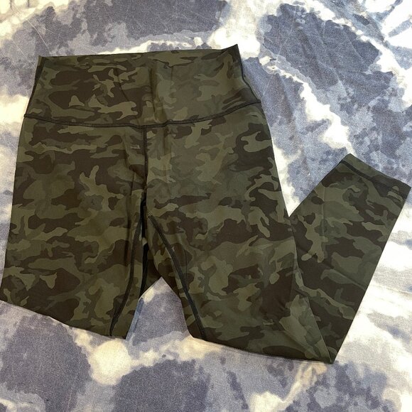 lululemon athletica Pants - Lululemon Align Pant II 25" Incognito Camo Multi Gator Green sz 10